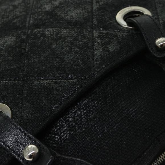 CHANEL Paris Biarritz MM Tote Bag Coated Canvas Black CC Auth bs13031 - Picture 6 of 16